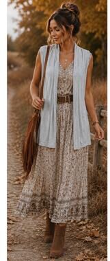 Women’s Silver Gray Longline Open Front Cardigan Vest Lightweight M/L